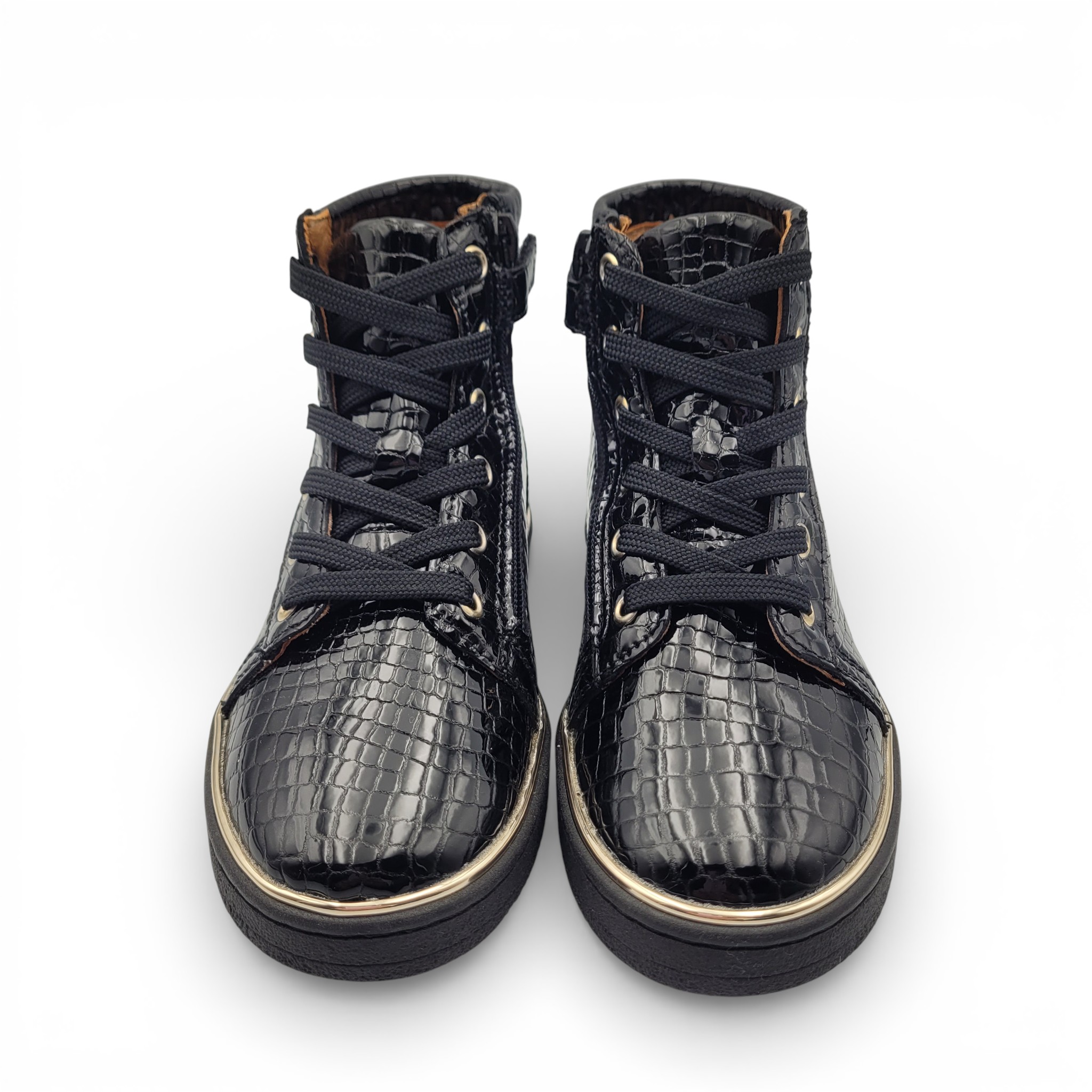 Bellamy LESSY Croco Noir Vernis – Image 3